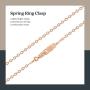 KEZEF Rose Gold Plated Sterling Silver Cable Chain