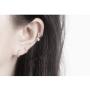 Tiny CZ Dangle Sterling Silver Small Hoop Earrings for Women Teen Girls 18K White Gold Plated with Charms Cartilage Sleeper Hoops Pave Cubic Zirconia Solitaire Crystal Drop Fashion Wedding Jewelry 6mm