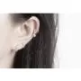 Tiny CZ Dangle Sterling Silver Small Hoop Earrings for Women Teen Girls 18K White Gold Plated with Charms Cartilage Sleeper Hoops Pave Cubic Zirconia Solitaire Crystal Drop Fashion Wedding Jewelry 6mm