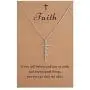SANNYRA Faith Cross Necklace Belive Hope Loved Pendant Necklace Religious Personalized Jewelry Gift for Women
