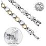 Jecanori Magnetic Bracelets for Women Titanium Steel Therapy Bracelet Pain Relief for Arthritis 3500 Gauss Magnets Titanium Steel Bracelets for Carpal Tunnel Syndrome,Love Heart Design