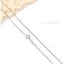 BQfife Jewelry 925 Sterling Silver Designer Chain 0.8MM Delicate Italian Box Chain - Super Thin & Strong Lovely Necklaces
