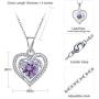Shahd Love Heart Birthstone Pendant Necklaces for Women with 5A Cubic Zirconia Mothers Day Jewelry Gift Birthday Gift for Mom Women Wife Girls Her