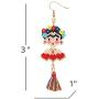 Frida Dangle Earrings - Handmade womens Fashion Cute Jewelry With Frida Inspired Display Card The Perfect Mexican Gifts For Women and Teenagers