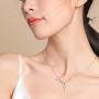 Cross Necklace 925 Sterling Silver Y Shape Drop with Sideway Faith Necklace, Cross Jewelry Faith Jewelry Mother Day Religious Gift for Women Girlfriend Daughter with Gift Box