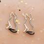 UJIMS Wolf Lover Gift Wolf Drop Dangle Earrings with Cubic Zirconial Charm Birthday Day Jewelry for Girlfriend Wife