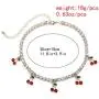 Cherry Tennis Link Chain Necklace Bling Iced Out Cherry Pendant Necklace Cute Crystal Rhinestone Clavicle Chain Necklace for Women Teen Girls Hip Hop Jewelry Gifts