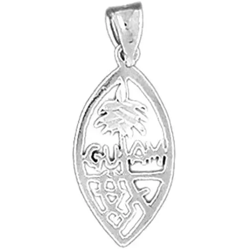 Jewels Obsession Guam Pendant | Sterling Silver 925 Guam Pendant - 25 mm