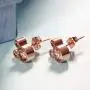 ERLUER Womens Mickey Stud Earrings Mouse Shape Rose Gold Platinum Plated Zircon Crystal Fashion Jewelry Earring For Women Party Gifts ERLUER Womens Mickey Stud Earrings Mouse Shape Rose Gold Platinum Plated Zircon Crystal Fashion Jewelry Earring For Women Party Gifts