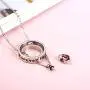 Muyuer Ashes Urn Necklace Two Circle Heart Pendant Memorial Cremation Keepsake Jewelry- No Longer by My Side But Forever in My Heart