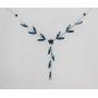 Faship Gorgeous Rhinestone Crystal Floral Necklace Earrings Set