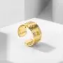AllenCOCO 14K Gold Plated Adjustable Moon Star Sun Statement Ring, Wide Band Ring for Women, Gold Stacking Rings for Women AllenCOCO 14K Gold Plated Adjustable Moon Star Sun Statement Ring, Wide Band Ring for Women, Gold Stacking Rings for Women