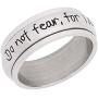 Beads & Pearls Jewelry 8mm High Polished Stainless Steel Womens Mens Do Not Fear, for I Am with You Isaiah 41:10'' Christian Bible Verse Religious & Inspirational Rings