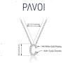 PAVOI 14K White Gold Plated Cubic Zirconia Initial Necklace | Letter Necklaces for Women