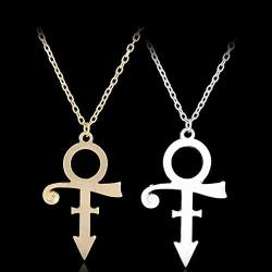 Calvas Prince Memorial Symbol Love Logo Cute Pendent Necklace Gift for Women Jewelry - (Metal Color: xl0171)