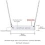U7 Personalized Bar Necklace Free Message Engrave Stainless Steel / 18K Gold Plated Horizontal/Vertical Bar Pendant Clavicle Choker Necklaces for Women Girls