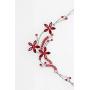 Faship Gorgeous Rhinestone Crystal Floral Necklace Earrings Set