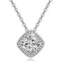 WSX 14K Solid Yellow Gold 1 Carat 6.5mm Moissanite Solitaire Pendant Necklace, Fine Jewelry Gifts for Women Girl