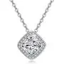 WSX 14K Solid Yellow Gold 1 Carat 6.5mm Moissanite Solitaire Pendant Necklace, Fine Jewelry Gifts for Women Girl