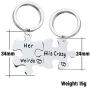 Couples Gifts Necklace Keychain His Crazy Her Weirdo Couples Neckalce Keychains Personalized Couples Jewelry Set