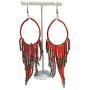 Women Fashion Long Tassel Ethnic Hippie Native Earthy Boho Bohemian Style Handmade Seed Beads Statement Drop and Dangle Earrings
