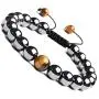 MOOSU Tiger Eye Stone Bracelet Frosted Black Agate Frosted Beads Couple Style Iron Gallstone Bracelet Hand-Woven Jewelry MOOSU Tiger Eye Stone Bracelet Frosted Black Agate Frosted Beads Couple Style Iron Gallstone Bracelet Hand-Woven Jewelry