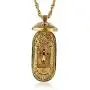 Symbols of Faith ''Inspirations'' 14k Gold-Dipped Red Swing Open Enclosed Crucifix Pendant Necklace