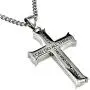 North Arrow Shop Philippians 4:13 Jewelry, Cross Necklace Strength Bible Verse, Stainless Steel with Ball Chain (24'' Curb Chain)