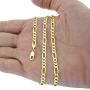 Nuragold 14k Yellow Gold 5.5mm Solid Figaro Chain Link Pendant Necklace, Mens Jewelry Lobster Lock 20'' 22'' 24'' 26'' 28'' 30''