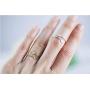 METTU Silver and Rose Gold Open Adjustable Love Arrow Ring for Girls