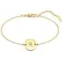 MOMOL Initial Charm Bracelets, 18K Gold Plated Stainless Steel Dainty Small Round Coin Disc Initial Bracelet Engraved Letters Personalized Name Bracelet for Girls MOMOL Initial Charm Bracelets, 18K Gold Plated Stainless Steel Dainty Small Round Coin Disc Initial Bracelet Engraved Letters Personalized Name Bracelet for Girls