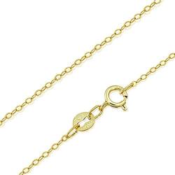 Sea of Ice Sterling Silver 1mm Super Thin Delicate Flat Cable Chain Necklace, 14-36 inch