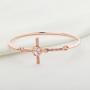 WUSUANED Infinity Love Heart God Cross with Faith Inscription Christian Bracelet Religious Gift for Women Girls