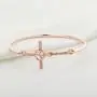 WUSUANED Infinity Love Heart God Cross with Faith Inscription Christian Bracelet Religious Gift for Women Girls