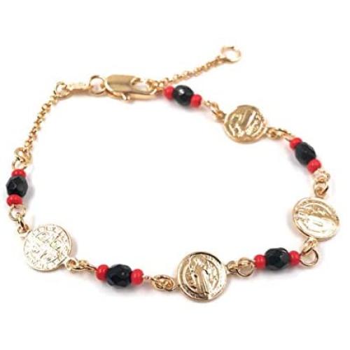 Saint Benedict Crystal Beads Bracelet for Women Protection Jewelry