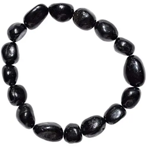 Zenergy Gems Charged Natural Gemstone Crystal Nugget Bead Bracelet + Selenite Charging Heart [Included]