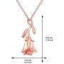 ACJFA 925 Sterling Silver Rose Flower Urn Necklace Cremation Jewelry 14K Rose Gold Plated Keepsake Ashes Memorial Pendant Necklace for Women Gift