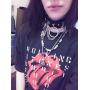 Gothic Jewelry-Adjustable Leather Choker Goth Necklace for Women-PU O Shape Punk Rock Black Soft Collar Chain Choker Cosplayer