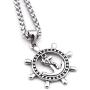 Gungneer Anchor Rudder Necklace Stainless Steel Keel Chain Military Accessories United State Navy Jewelry Men Women