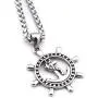 Gungneer Anchor Rudder Necklace Stainless Steel Keel Chain Military Accessories United State Navy Jewelry Men Women