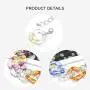 ELABEST Hip Hop Arcylic Necklace Colored Glaze Statement Choker Chunky Rhombus Link Chain Party Ball Nightclub Costume Jewelry for Women and Girls ELABEST Hip Hop Arcylic Necklace Colored Glaze Statement Choker Chunky Rhombus Link Chain Party Ball Nightclub Costume Jewelry for Women and Girls