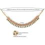 Touchstone ''Contemporary Kundan Collection Indian Bollywood Traditional Mughal Kundan polki Look Designer Jewelry Necklace Set for Women in Gold Tone