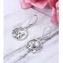 YL Cat Necklace 925 Sterling Silver Filigree Moon Pendant 18K Gold/Rose Gold Jewelry for Women