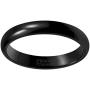 Crownal 2mm/4mm/6mm/8mm Black Ceramic Wedding Band Ring Men Women Couple Plain Dome High Polished Comfort Fit Size 3.5 To 16