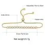 WeimanJewelry CZ Zircon Small Flower Cubic Zirconia Adjustable Chain Bracelet for Women Wedding