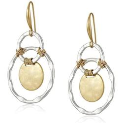 Robert Lee Morris Wire Wrapped Orbital Circle Drop Earrings