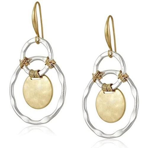 Robert Lee Morris Wire Wrapped Orbital Circle Drop Earrings