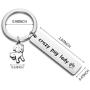 WUSUANED Pug Keychain Crazy Pug Lady Keychain with Pug Charm Pug Jewelry Gift for Pug Owner Lover
