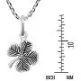AeraVida Lucky Charm .925 Sterling Silver Four Leaf Clover Pendant Charm Necklace