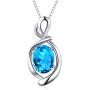 BOOSCA Birthday Gifts for Women Fine Jewelry Pendant Necklace 18''+2'' Sterling Silver Natural Gemstone